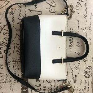 kate spade mini black and white tote